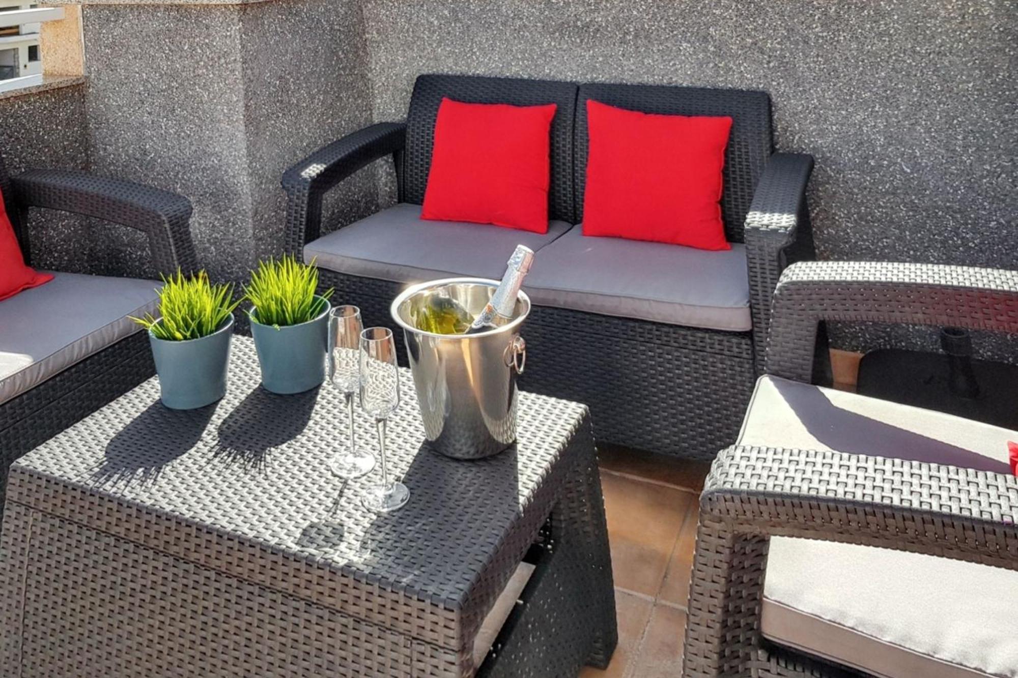 Bright Apartment In Puerto De Santiago 65 M² Terrace Exterior foto
